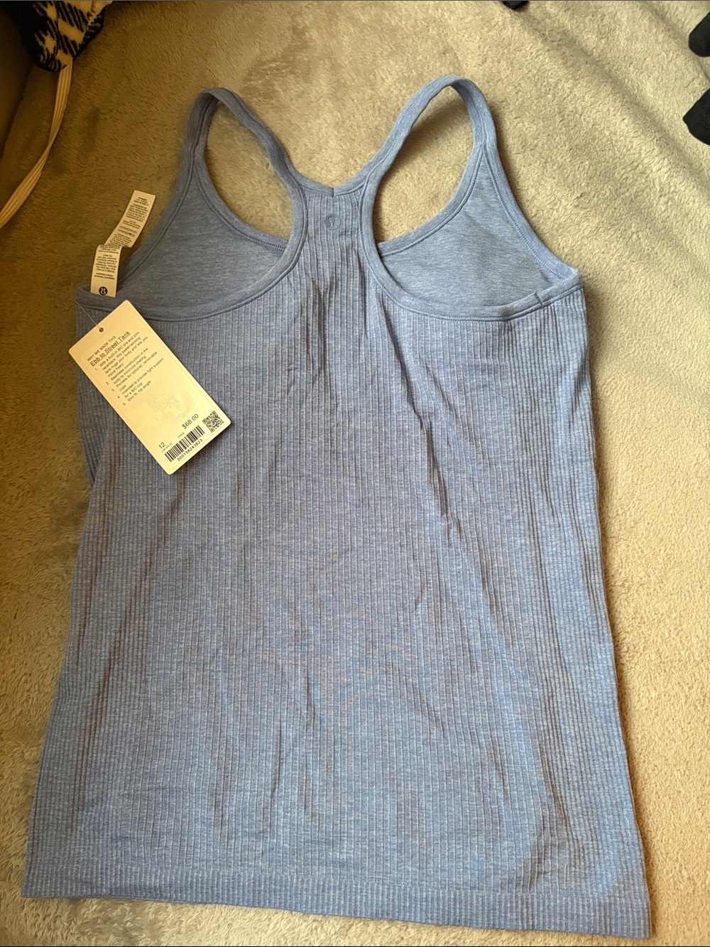lululemon athletica Ribbed Racerback Tank - Periwinkle Blue - Picture 3 of 4